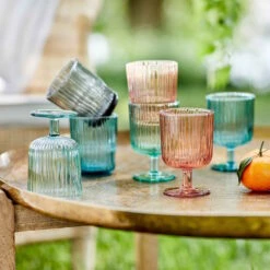 6x Gläser Mit Rillen 250ml CHELSEA In Pastellorange -Einrichtungsgeschäft butlers 6x glaser mit rillen 250ml chelsea in pastellorange 4