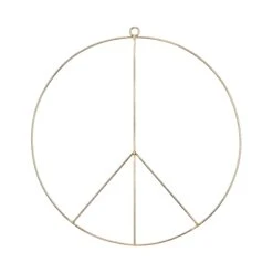 Deko Ring Ø38cm PEACE In Gold