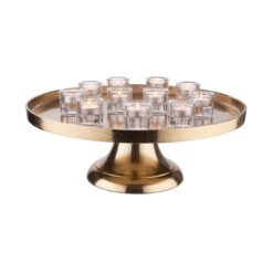 Deko-Teller Mit Fuß Ø50cm BANQUET In Gold 10 Deko-Teller Mit Fuß Ø50cm BANQUET In Gold -Einrichtungsgeschäft butlers deko teller mit fuss o50cm banquet in gold 4