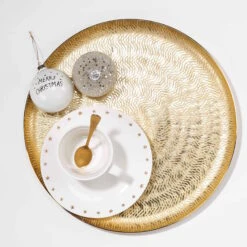 Deko-Teller Ø38cm GOLDEN STAR In Gold -Einrichtungsgeschäft butlers deko teller o38cm golden star in gold 2