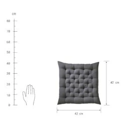Futonkissen L 42 X B 42cm SOLID In Grau -Einrichtungsgeschäft butlers futonkissen l 42 x b 42cm solid in grau 3