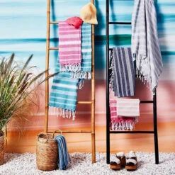 Hamamtuch L 170 X B 90cm SURFSIDE In Türkis -Einrichtungsgeschäft butlers hamamtuch l 170 x b 90cm surfside in turkis 4