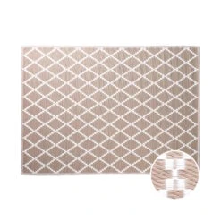 In- & Outdoor-Teppich Rauten L 200 X B 150cm COLOUR CLASH In Natur