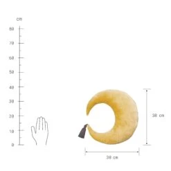 Kissen L 38 X B 38cm LITTLE MOON In Gelb-Anthrazit -Einrichtungsgeschäft butlers kissen l 38 x b 38cm little moon in gelb anthrazit 2