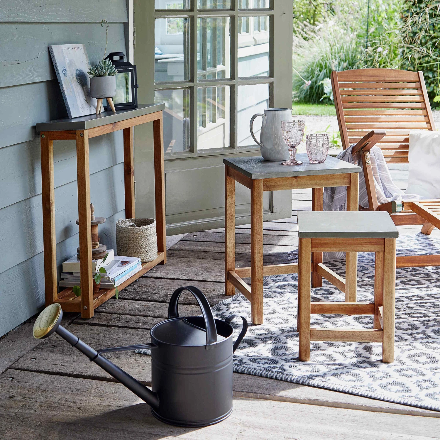 Konsole Mit Zementplatte CONCRETE In Natur-Grau 2 Konsole Mit Zementplatte CONCRETE In Natur-Grau – Bild 2