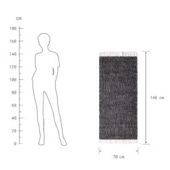 Läufer Rauten L 140 X B 70cm ETHNO LODGE In Schwarz-Natur -Einrichtungsgeschäft butlers laufer rauten l 140 x b 70cm ethno lodge in schwarz natur 2