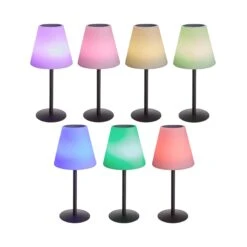 Outdoor Solar-Tischleuchte Mit Farbwechsel LIGHT UP In Schwarz-Weiß -Einrichtungsgeschäft butlers outdoor solar tischleuchte mit farbwechsel light up in schwarz weiss 2