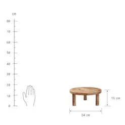 Podest Ø34cm MESA In Braun 8 Podest Ø34cm MESA In Braun -Einrichtungsgeschäft butlers podest o34cm mesa in braun 2