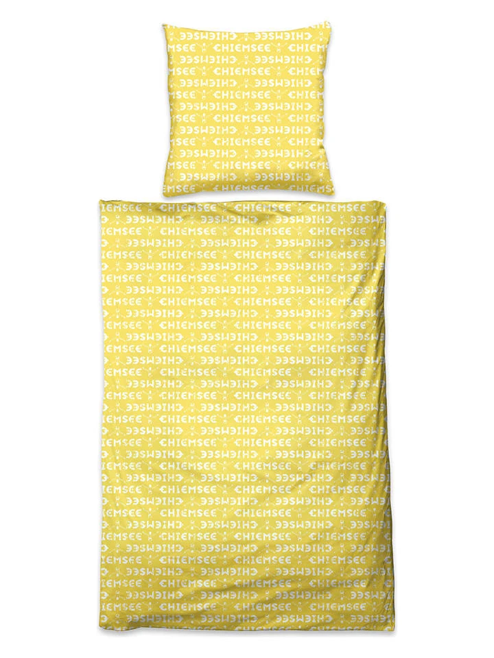 Chiemsee Renforcé-Bettwäsche-Set "Acapulco" In Grau/ Gelb 2 Chiemsee Renforcé-Bettwäsche-Set "Acapulco" In Grau/ Gelb – Bild 2