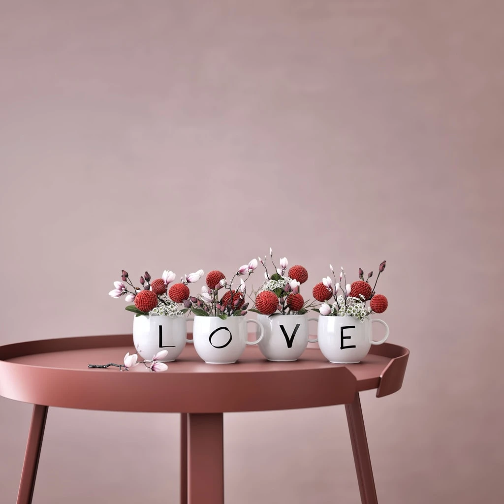 Becher L Letters In Weiß 2 Becher L Letters In Weiß – Bild 2