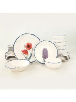 24tlg. Kombiservice In Creme/ Bunt -Einrichtungsgeschäft violeta home 24tlg kombiservice in creme bunt 2